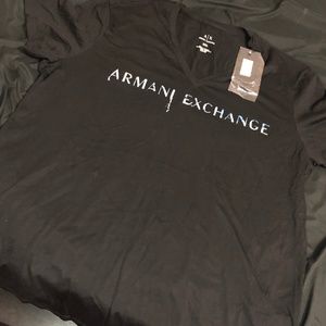 new Armani Exchange Black T shirt, Black